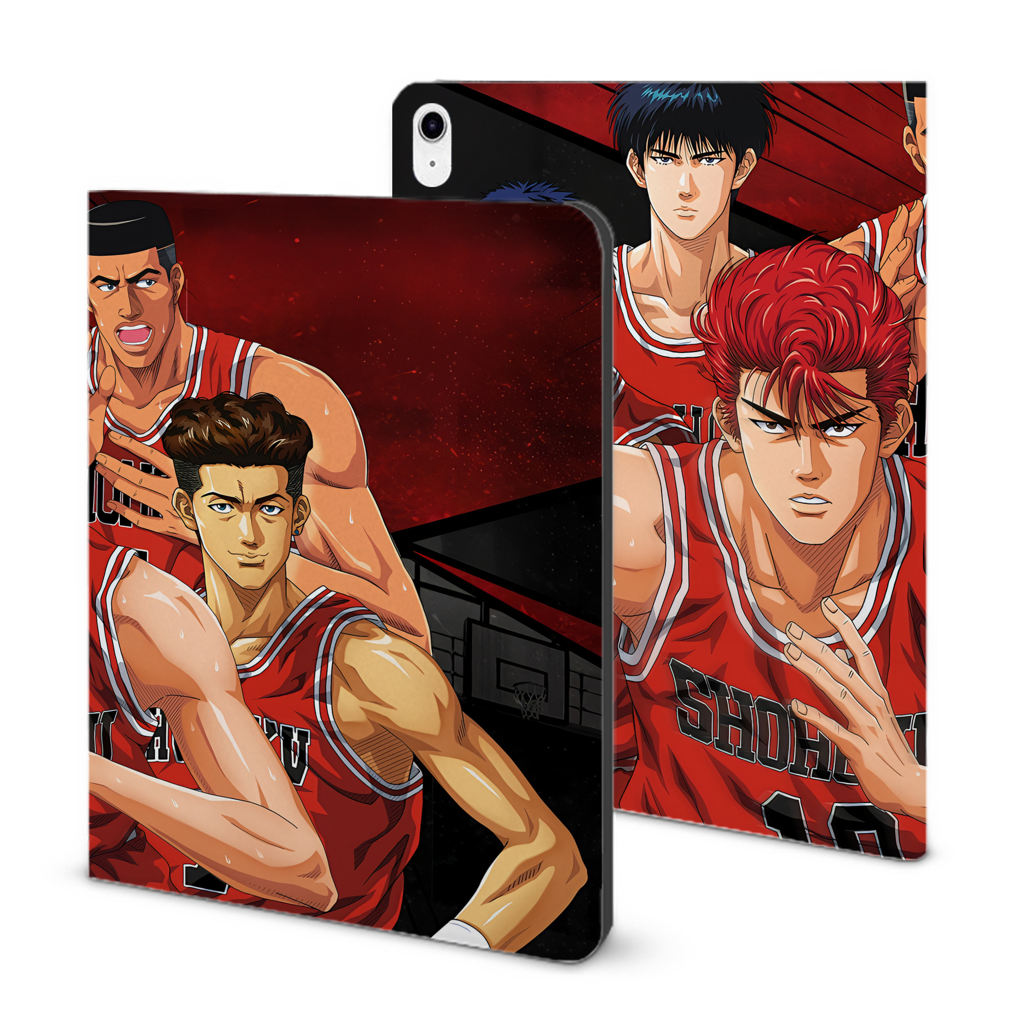 （画像用） SLAM DUNK／スラムダンク IPad ケース ブック型 PUレザー TPU 耐衝撃 軽量 薄型 ペン収納なし 全面保護 IPad 各モデル対応